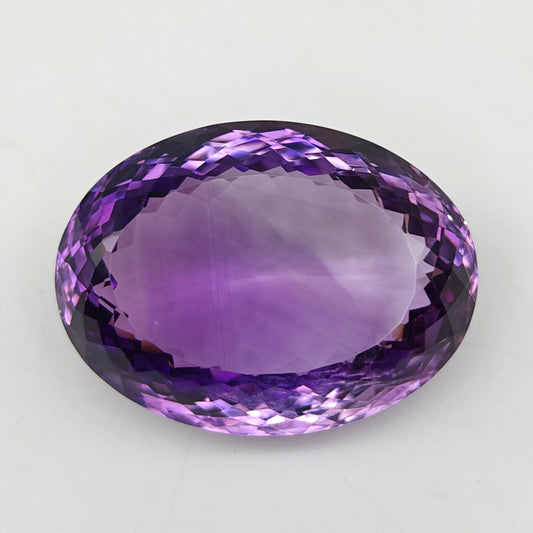 Natural Amethyst – 106.40 Carats | Rich Purple Oval Gemstone, Large Size Amethyst Stone.
