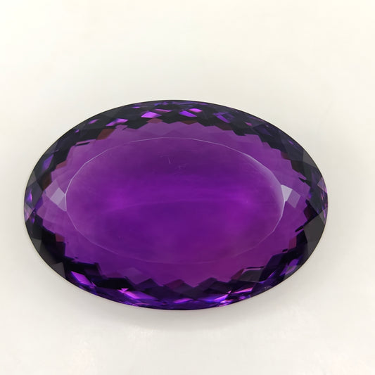 114.50 Carat Natural Oval Amethyst – Deep Purple Collector’s Gemstone, Large Amethyst Stone.